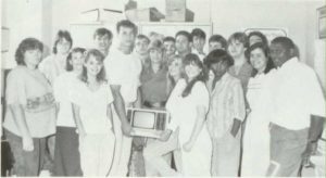 Matthew and classmates after a production of "Lovesick Computer"