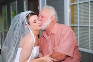 Paul and his eldest granddaughter on her wedding day